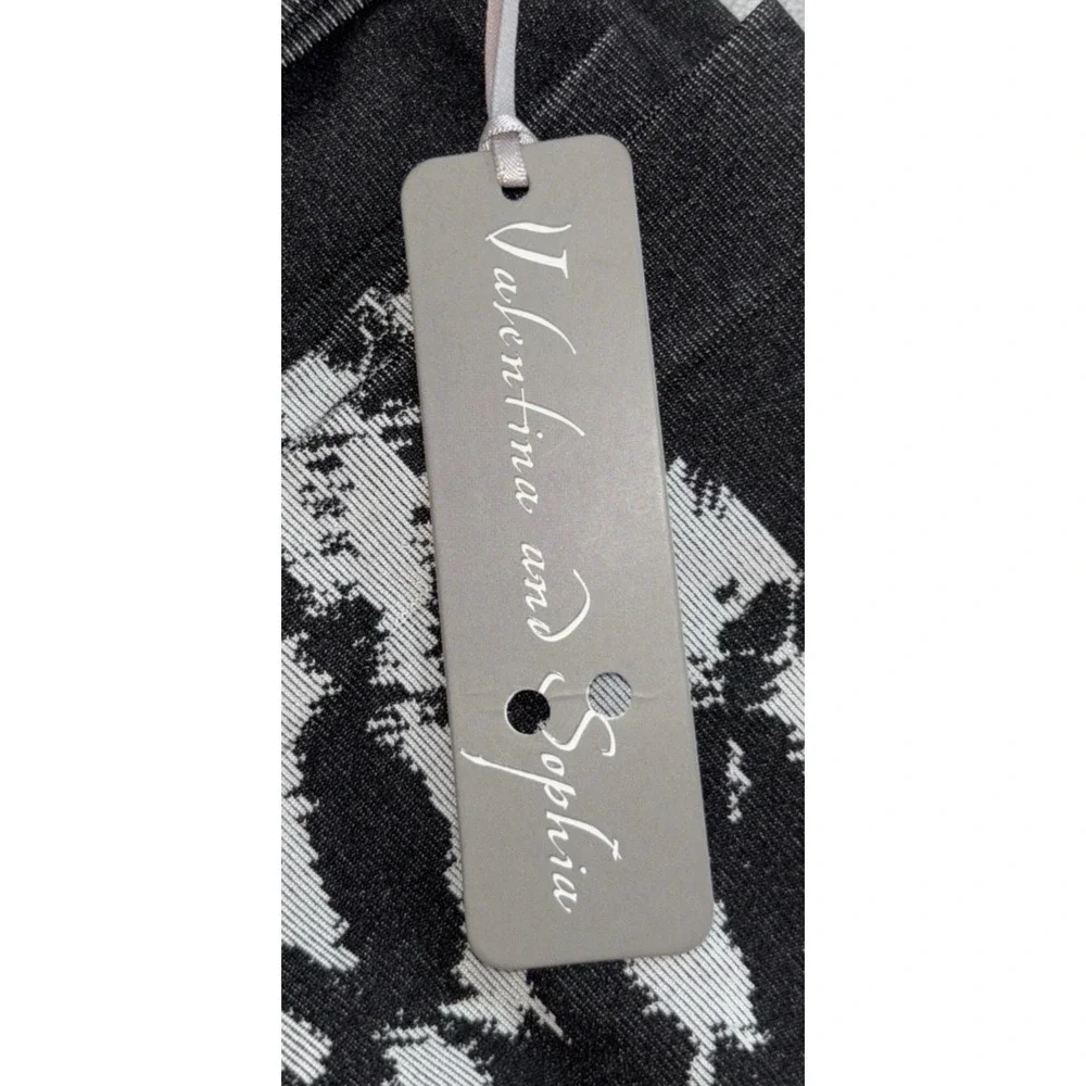 NEW‎ Animal Print Abstract Pencil Skirt Women S/M Black Gray Bodycon Stretch